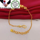 OMHXFC Vintage PIXIU 24KT Bracelet Bangle for European Woman Girl