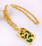 European Dragon 24KT Pendant Charm for Party Wedding Gift