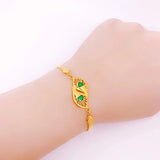 OMHXFC YM364 Fine Woman Phoenix Tail 24KT Bangle