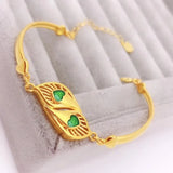 OMHXFC YM364 Fine Woman Phoenix Tail 24KT Bangle