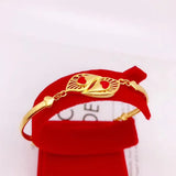 OMHXFC YM364 Fine Woman Phoenix Tail 24KT Bangle
