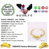 Vintage PIXIU Coin 24KT Bangle European Fine Woman
