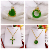 European Party Birthday Gift Buddha Zircon 24KT Pendant