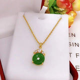 European Party Birthday Gift Buddha Zircon 24KT Pendant