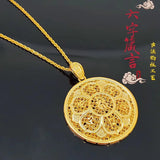 European Fine Woman Party Flower Round Pendant Charm