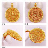 European Fine Woman Party Flower Round Pendant Charm