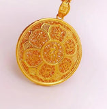 European Fine Woman Party Flower Round Pendant Charm