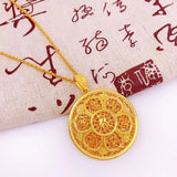 European Fine Woman Party Flower Round Pendant Charm