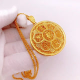 European Fine Woman Party Flower Round Pendant Charm