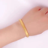European Hot Fine Woman Girl Party Birthday Wedding 24KT Bracelet Bangle
