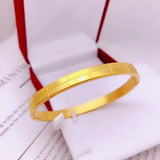 European Hot Fine Woman Girl Party Birthday Wedding 24KT Bracelet Bangle