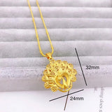 European Peacock 24KT Pendant Charm for Women Party Wedding Gift