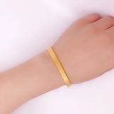 OMHXFC YM429 Fine Woman I LOVE YOU Flower 24KT Bangle