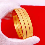 OMHXFC YM429 Fine Woman I LOVE YOU Flower 24KT Bangle