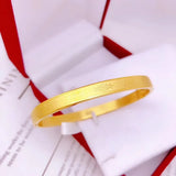 OMHXFC YM429 Fine Woman I LOVE YOU Flower 24KT Bangle