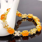 European Fine Zircon 24KT Bracelet for Women - YM431