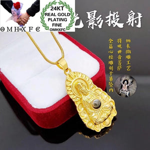 European Woman Man Party Birthday Wedding Gift GUANYIN 24KT Pendant Charm