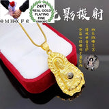 European Woman Man Party Birthday Wedding Gift GUANYIN 24KT Pendant Charm