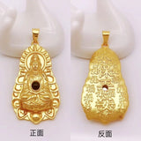 European Woman Man Party Birthday Wedding Gift GUANYIN 24KT Pendant Charm