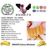 OMHXFC Jewelry European Fine Woman Party Wedding Gift Geometric Hollow Bangle