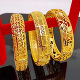 OMHXFC Jewelry European Fine Woman Party Wedding Gift Geometric Hollow Bangle