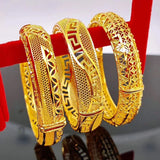 OMHXFC Jewelry European Fine Woman Party Wedding Gift Geometric Hollow Bangle