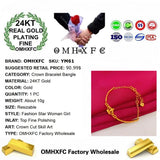 OMHXFC Jewelry YM61 Crown 24KT Bracelet Bangle