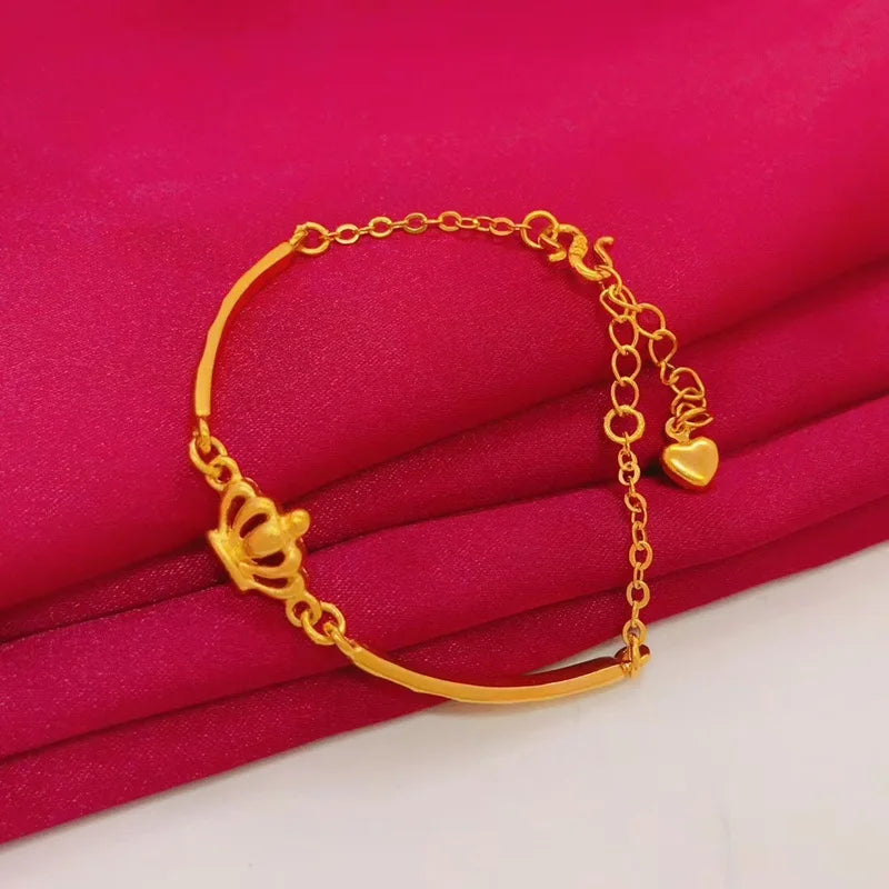 OMHXFC Jewelry YM61 Crown 24KT Bracelet Bangle