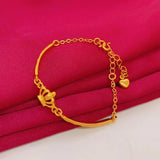 OMHXFC Jewelry YM61 Crown 24KT Bracelet Bangle