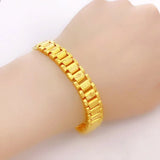 European Fine Woman Party Birthday Watch Chain 24KT Bracelet