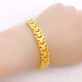 European Fine Woman Party Birthday Watch Chain 24KT Bracelet