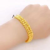 European Fine Woman Party Birthday Watch Chain 24KT Bracelet