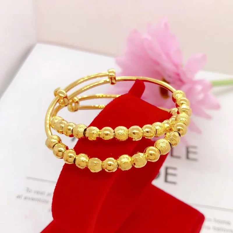 European Fine Kids Children Lucky Beads Bracelet Bangle