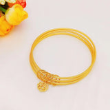 European Hot Woman Party Birthday Wedding Three Life Heart Bracelet Bangle