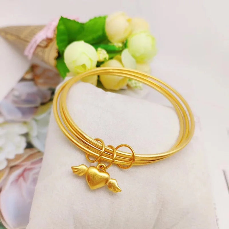 European Hot Woman Party Birthday Wedding Gift 24KT Bracelet Bangle