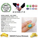 European Woman Party Birthday Wedding Gift Peace Buckle Turquoise Pendant