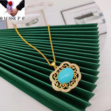 European Woman Party Birthday Wedding Gift Peace Buckle Turquoise Pendant
