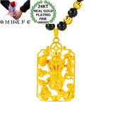 European Man Party Wedding Gift PIXIU Ingot Rectangle Pendant Necklace