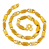 OMHXFC NL229 24KT Chain Necklace Great Wall Beads