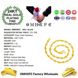 OMHXFC NL230 Rose Beads 24KT Chain Necklaces