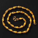 OMHXFC NL230 Rose Beads 24KT Chain Necklaces