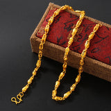 OMHXFC NL230 Rose Beads 24KT Chain Necklaces