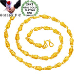 OMHXFC NL230 Rose Beads 24KT Chain Necklaces