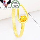 European Fine Woman 24KT Flower Bracelet Bangle