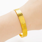 24KT Gold Bracelet with Chinese Words for Birthday Wedding Gift