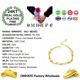 European Fine Woman Party Birthday Gift Beads 24KT Bracelet Bangle