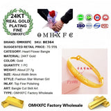 European Hot Fine Woman Girl Party 24KT Bracelet Bangle
