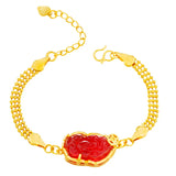 BE368 Vintage PIXIU 24KT Bracelet Bangle Hot Woman Party Gift