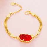 BE368 Vintage PIXIU 24KT Bracelet Bangle Hot Woman Party Gift