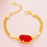 BE368 Vintage PIXIU 24KT Bracelet Bangle Hot Woman Party Gift